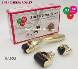 3 IN 1 Derma Roller 3 in 1 Dermaroller Stainless Titanium Alloy needles DRS Derma Rolle...