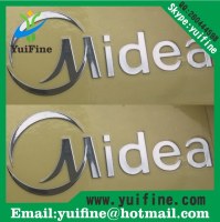 Trademark Customized Logo Electroformed Thin Metal Name Plate Adhesive Nickel Sticker...