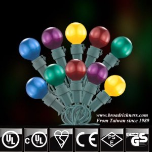 35CT/50CT G20 Glass Pearl Paint LED Christmas String Lights