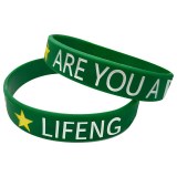 Green Rubber Bracelets/Silicone Wristbands Bulk