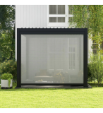 MIRADOR ACCESSORY - PULL DOWN SCREEN CHARCOAL PERGOLA