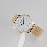 GOLD MEN'S WATCH WITH METAL MESH BAND MANUFACTURER