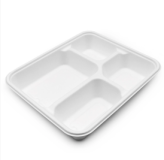 4 Compartment Meal Tray Recyclable Sustainable Biodegradable Freezer Safe Wholesale Sug...