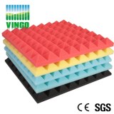 Acoustic pyramid foam with sticker