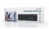 Gembird Clavier multimédia, USB, disposition US, noir - KB-UM-106