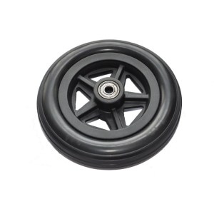 6 Inch Flat Free PU Foam Plastic Wheelchair Front Wheel