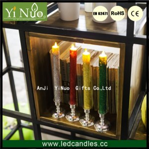 Moving Taper Electric LED Flameless Candle With Candlestick