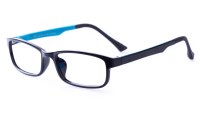 S.Black Blue 7001 SMOOTH Full Rim Square Sunglasses