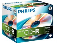 CD-R Philips Audio 80min 10pcs boîte à bijoux boîte en carton CR7A0NJ10/00