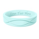 Women's Blue Infinity Silicone Ring - Hypoallergenic