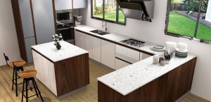 Color Mixed Contemporary Kitchen Cabinet