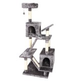 POILS BEBE CAT ACTIVITY TREE TOWER, 61-INCH MULTILEVEL PLAY SCRATCHING POST WITH...