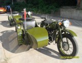Customized Army Yellow Color Cj750 Motorcycle Sidecar