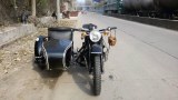 Customized Black Color with White Stripe 750cc Motorcycle Sidecar