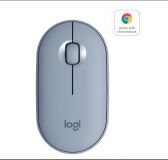 Logitech Souris sans fil Pebble M350 -Bluetooth - 1000 DPI Bleu - 910-00571