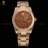 ROSE GOLD stainless steel watch with water resistant