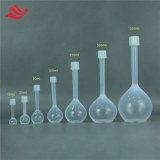 Teflon PFA laboratory volumetric flask for containment of chemical reagents