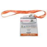 Printed polyester lanyards attached on card holders and card pouches for displaying ID...