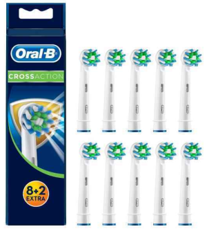 Pack de 10 Brossettes de rechange CrossAction Oral-B EB50