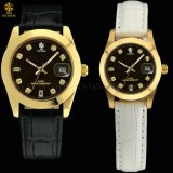 2014 fashion stainless steel pair watches with 5 ATM water resistant