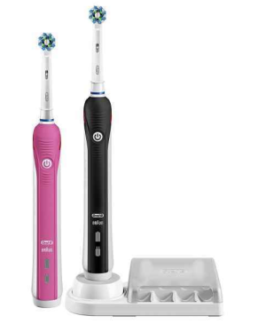 Brosses à dents électriques Oral-B Smart 4 4900 2x (rose + noir)