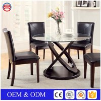 Beveled Round Tempered Clear Glass Dining Table Tops