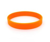 Order Orange Silicone Rubber Bracelets with Custom Logo in Bulk