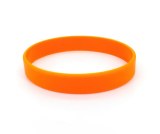 Order Orange Silicone Rubber Bracelets with Custom Logo in Bulk