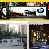 Parking barrier with advertising design