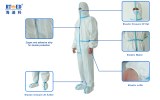 Medical protective clothing with shoe covers