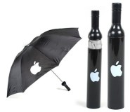 Black bottle umbrella with Apple logo
