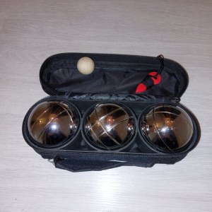 Cases for 3 new Triplette petanque balls with transport cover