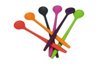 Silicone spoon holder ,long handle silicone soup spoon