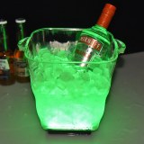Hot LED Acrylic Ice Bucket Champagne  LED Cooler with Changing Light Color