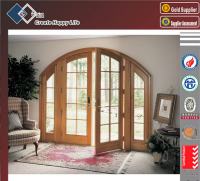 Graceful aluminum material arched french doors interiors
