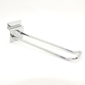 Chrome Metal Euro Hooks For Slatwall Fittings