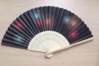 Eco-friendly bamboo fan with custom size and printing as gift