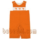 Moon and coconut tree Hand-smock baby Long-all