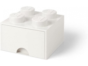 LEGO Brique de rangement 4 plots + 1 tiroir blanc (40051735)