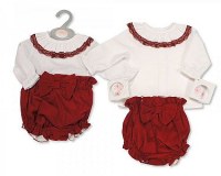 Baby Girls 2 Pieces Set with Lace and Bow