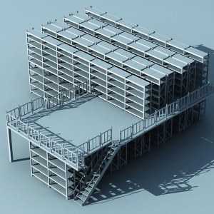 Steel mezzanine floor and platform