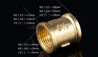 Brass female union connector