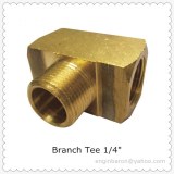 Brass Branch Tee,1/4",FNPT x FNPT x MNPT,1200 PSI,Free Express Shipping to US,Factory...