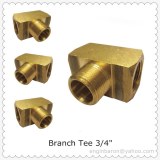 Brass Branch Tee,3/4",FNPT x FNPT x MNPT,1200 PSI,200pcs/lot,59KG