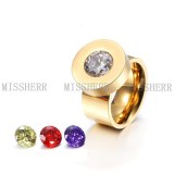 Big stone cz ring cheap jewelry with fast delivery