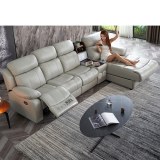 Leather Smart Sofa Capsule Home Theater Living Room Simple L-Shaped Corner Sofa Head La...