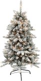International 4.5 Ft Pre-Lit Flocked Fir Artificial Christmas Tree with led Lights
