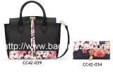 Black Flower series Handbag and Trifold wallet