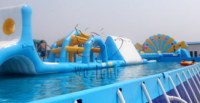 Giant Inflatable water obstacle course for kids and adults