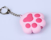LED Lovely Cat's Paw Sound Keychain:CQ-013